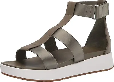 UGG Women's EEBA Sandal BURNT OLIVE MESH Leather Strap Gladiator Rubber 5.5 36.5 • $59