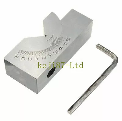 CNC Mini Precision Milling Adjustable Angle V Block 0°-60° Vice Grip Hold Clamp • $42.23