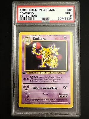 Kadabra 32/102 German 1st Edition PSA 9 MINT Pokemon Card • $59.99