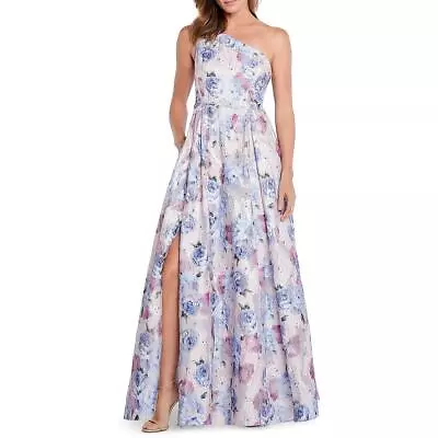 Aidan Mattox Womens Floral-Print Crepe One-Shoulder Evening Dress Gown BHFO 2819 • $116.99