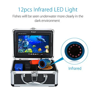 Eyoyo 30m Infrared 7  LCD Fish Finder Underwater Fishing Camera IP68 Waterproof • $104.39
