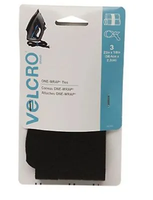 Velcro 90700 ONE-WRAP Ties 3 Ct - 23  X 7/8   Black • £7.37
