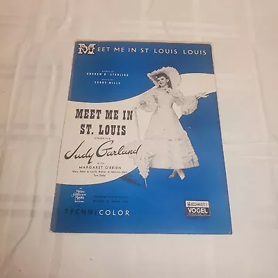  Meet Me In St. Louis Louis  1944 Judy Garland Meet Me In St. Louis Sheet Music • $11