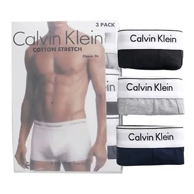 New Calvin Klein Mens Boxers Trunks 3 Pack Several Colours Classic Uk • £13.91