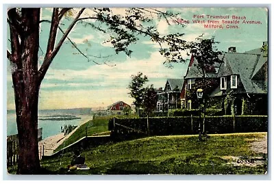 Milford Connecticut CT Postcard Fort Trumbull Beach West Seaside Avenue C1918 • $19.47