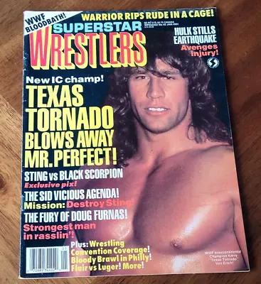 Vintage Jan 1991 Superstar Wrestlers Kerry Von Erich Cover Good Cond • $11.48