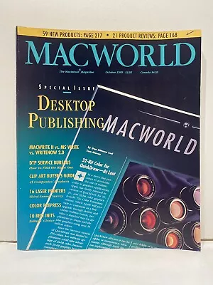 Macworld Magazine October 1989: Desktop Publishing: Macwrite II MS Write  • $7.99