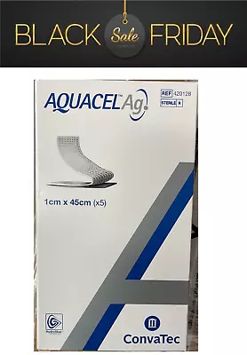 Aquacel AG Silver Hydrofiber Ribbon Dressing 1cm X 45cm (5) • $15.69