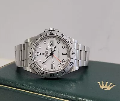 Rolex Explorer 2 Mens Watch 16570 Polar White Dial 40mm Box And Papers AMAZING! • £5900