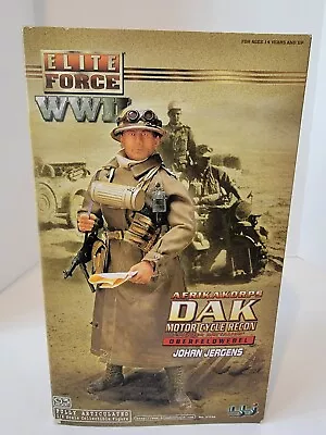 Elite Force WWII Afrikakorps DAK Motorcycle Recon Johan Jergens 12  1:6 2002 • $199