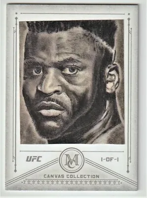 1-of-1 Francis Ngannou 2019 Topps UFC Museum Canvas Sketch  *Artist Return*  • $250