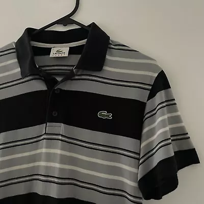 Lacoste Striped Polo Shirt Size S-M • $25