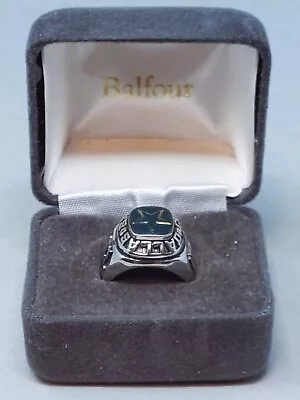 Classic Dallas Cowboys Silvertone NFL Ring With Balfour Ring Box • $75