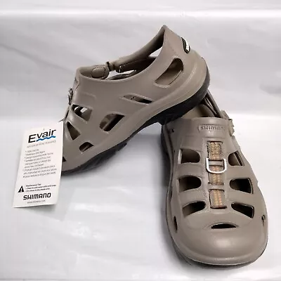 $59.95 • Buy NEW Shimano Evair Marine Fishing Shoes Mens Size 7 /Womans 9 Sandals Khaki Black