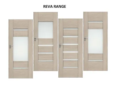 'REVA' Internal Modern Door Leaf With Adjustable Frame And Architrave. Finished! • £597