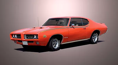 1969 PONTIAC GTO JUDGE VINTAGE CAR POSTER PRINT 20x36 9MIL PAPER • $34.95