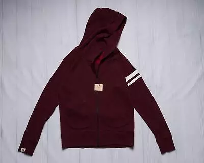 Momotaro Jeans GTB Burgundy Cotton Thermal Zip Up Hoodie Runs Small 07-045 XL • $127.46