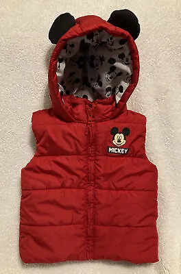 Disney Mickey Mouse Vest With Ears NICE Children's Size 18-24m • $18.99