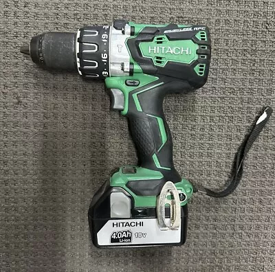 HITACHI 18V CORDLESS HAMMER DRILL- DV 18DBL2 + 18V 4.0Ah Battery • $99