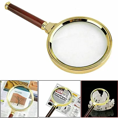 Compact Pocket Magnifying Glass 15X Glas60mm Handheld Magnifier Reading Jewelry • £3.75