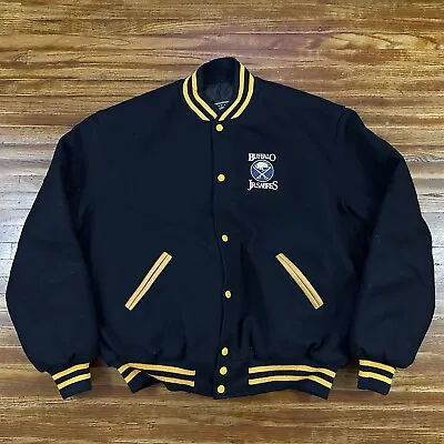 ⚔️⚔️ Vintage Y2K Buffalo Jr. Sabres OJHL Hockey Varsity Wool Jacket. Size Large • $70