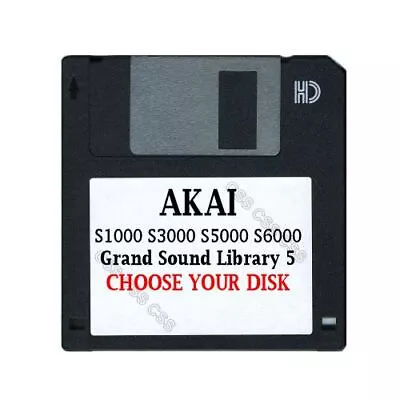 Akai S1000 / S5000 Floppy Disk Grand Sound Library 5 Choose Your Disk • $20.99