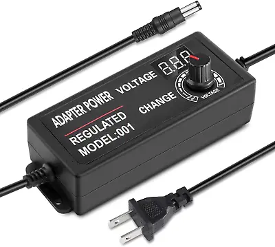 9V-24V 3A 72W Adjustable Power Adapter With LED Display Multi-Voltage 100V-240V • $28.74