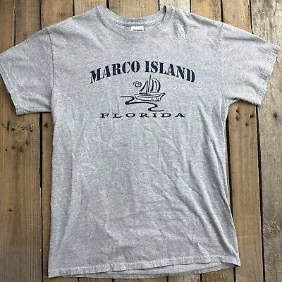 Marco Island Florida Grey T-Shirt Mens Size M • $13.49