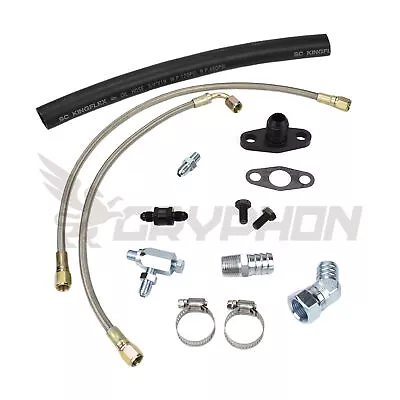 Turbo Oil Feed & Return Line Kit For HONDA B16 B18 D15 D16 W/ Precision PTE 6266 • $96.80