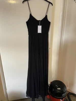 £40 • Buy Religion Olsen Jet Black Maxi Dress Size Xs (8) New With Tags 