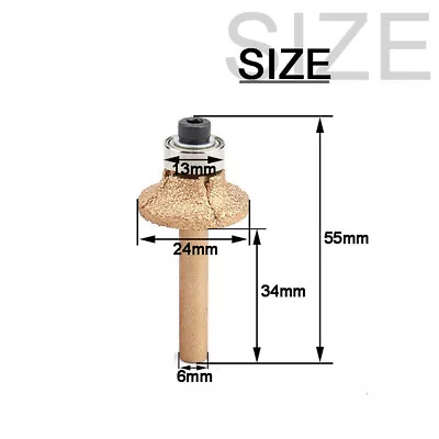 $13.38 • Buy Vacuum Brazed Diamond Router Bits Edge Fillet Cutter For Stone Marble 1/4  Shank