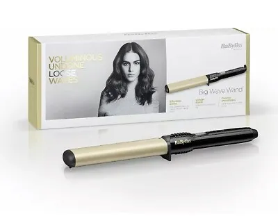 BaByliss Big Wave Wand With 38mm Ceramic Barrel Adjustable Heat Fast UK Del • £34.99