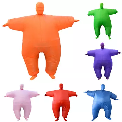 Adult Inflatable Full Body Fat Suit Costume Fat Chub Sumo Blow Up Fancy Dress UK • £34.49