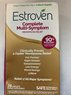 Estroven Complete Menopause Relief 4 Week Supply 28 Caplets Exp 2/25#294 • $16