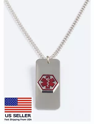 On Anticoagulants Medical Alert ID Necklace FREE ID Wallet CardEngraving USA • $11.99