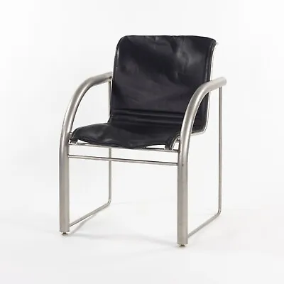 Prototype Richard Schultz 2002 Collection Stainless & Leather Dining Chair  • $1250