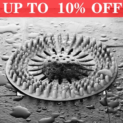 £2.38 • Buy Silicone Hair Trap Hair Catcher Stopper For Bathroom Kitchen Shower Drain Covers