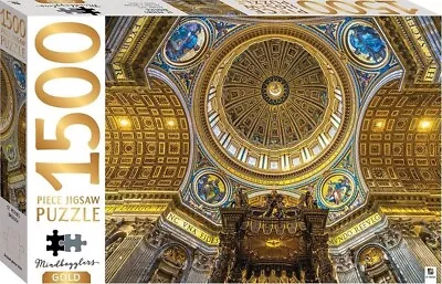 Gold Mindbogglers 1500 Piece Jigsaw Puzzle - St. Peter's Basilica • $19.99