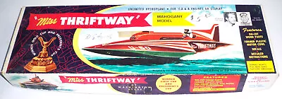 Vintage Wooden Model Boat Kits   Miss Thriftway   Mohogany Racing Boat   • $75