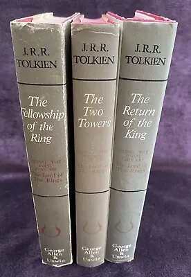 Lord Of The Rings J.R.R Tolkien Set 1-3 1969/2x 1970. Unwin Vgin Vg/Fine D/w . • £55