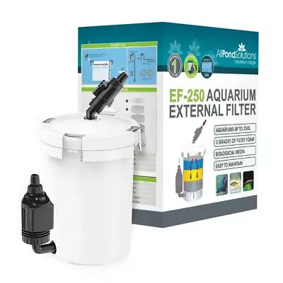 AllPondSolutions EF-250 Aquarium External Fish Tank Filter - 800 Litre/Hour • £42.99