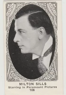 Original 1920s Milton Sills   American Carmel Company Movie Card Very Nice • $10