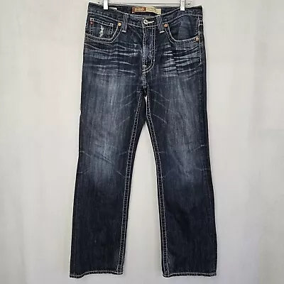 Big Star X Buckle Jeans Pioneer Bootcut Men 33R (Measure 34x31) Whiskering • $17.50
