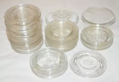 VINTAGE Lot Of 19 Clear Glass Canning Jar Lids Ball & Presto VERY NICE!! • $19.99