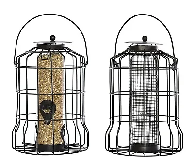 £11.53 • Buy Squirrel Proof Resistant Wild Garden Bird Guard Cage Seed And Peanut Feeders