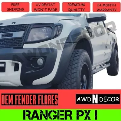 Matt Black OEM Fender Flares Black Guard Trim Fits To Ford Ranger PX1 2012-2015 • $299.99