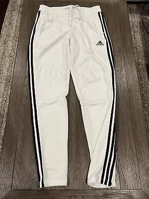 Mens Adidas White Tiro Track Pants Soccer Futbol Pants Medium • $29.25