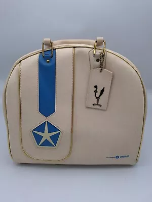 Vintage Chrysler Bowling Ball Bag Dodge Plymouth Mopar Parts White Blue Gold Car • $128.50