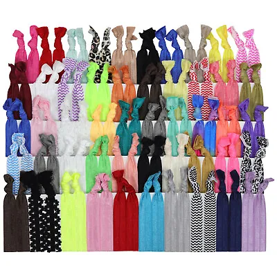 $15 • Buy 100 Hair Ties Solid Prepack Elastic Ponytail Holders Emi Yoga Jay Wholesale Lot