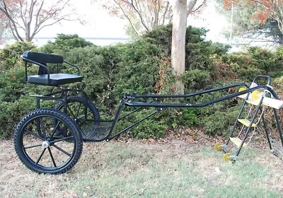 $1359 • Buy EZ Entry Horse Cart-Pony/Full W/  C  Springs/Curved Shafts /21  Motorcycle Tires